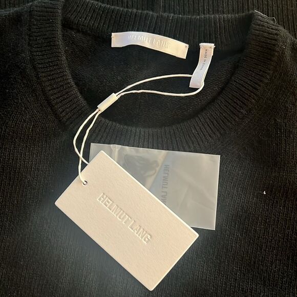 Helmut Lang Cashmere Blend Kurt Crewneck Sweater Black, NWT, Size S - Picture 12 of 13